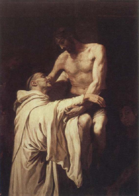 RIBALTA, Francisco christ embracing st.bernard Sweden oil painting art